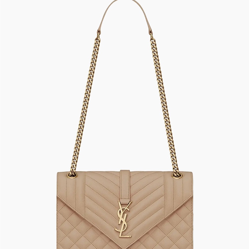 Saint Laurent Envelope Medium Chain Bag in Mix Matelassé